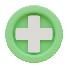 3d illustration of cross,plus and add sign for icons and symbols.3d render.