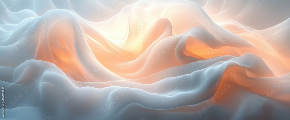 Aufkleber Abstract White Texture Swirl Pattern with Gentle Lines and Modern Design