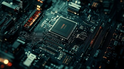 Fototapeta premium 電子基板_半導体