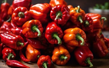 red and yellow peppers