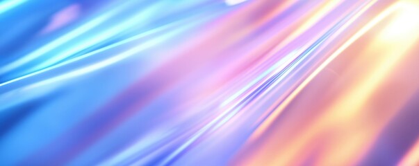 Obraz premium Soft gradient glow of white light with dispersed rainbows, capturing harmony and tranquility, great for wellness or meditation visuals