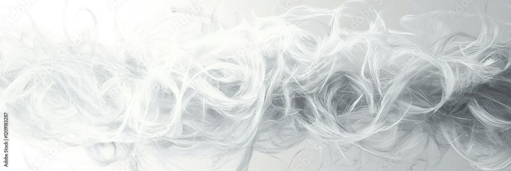 Poster abstract white texture pattern with swirled doodles on light gray background
