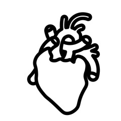 Heart Vector Line Icon Design