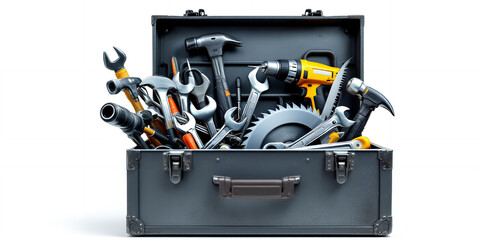 Full Tool Box of Repair and Construction Tools