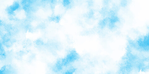 The sky blue texture clouds, blue watercolor paper texture background, Soft and cloudy blue sky Watercolor background texture, cloudy and soft sky blue blurred and grainy Blue powder explosion.
