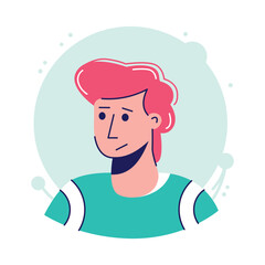 Stylish man with a beard wearing outfit, ready to use vector