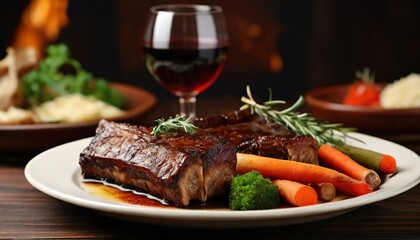 lamb chops with vegetables