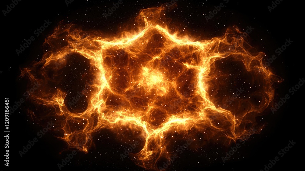 Aufkleber explosive cosmic energy burst outer space abstract art dark environment dynamic viewpoint celestial 
