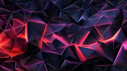 Obraz premium Abstract Purple & Red Geometric Art