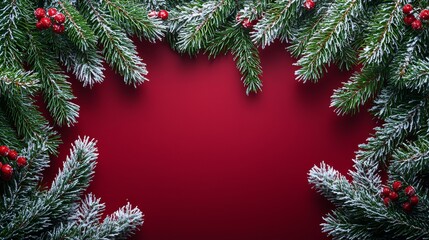 Festive christmas decoration holiday season background image vibrant red close-up seasonal cheer