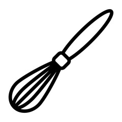 Whisk Vector Line Icon Design