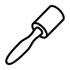 Lint Roller Vector Line Icon Design