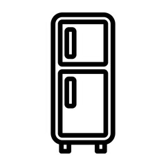 Refrigerator Vector Line Icon Design