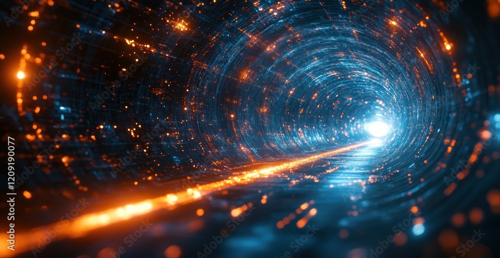 Poster futuristic abstract cyberpunk background with dynamic light streaks and gradients