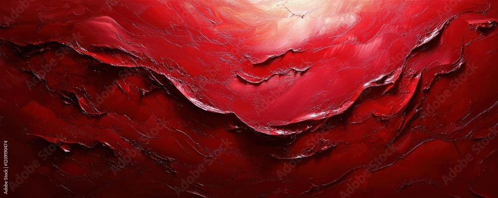 Poster Abstract Red Texture Background with Dynamic Brush Strokes and Elegant Design for Holiday Decoration