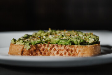 Close up of avocado toast