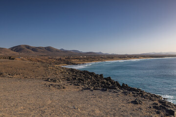 El Cotillo beach, Fuerteventura. It's a popular spot for surfers
