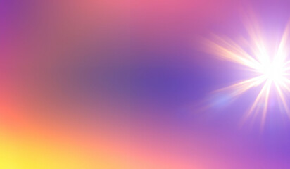 Obraz premium Purple pink abstract sky gradient background texture with sun rays