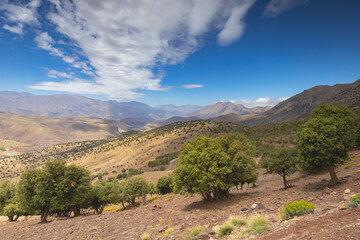Amazing landscape and High Atlas in Happy Valley. A&iuml;t Bouguemez