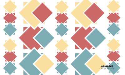 Abstract geometric pattern artwork. Vintage colors with creative shape rectangle stroke white line