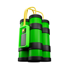 a 3d icon render of time bomb