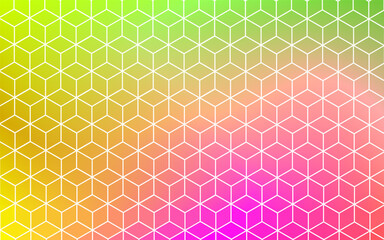 Colorful Gradient Modular Hexagonal Network Pattern