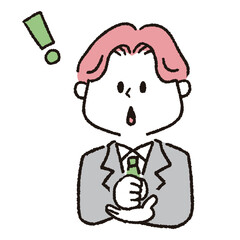 なるほどと思っているスーツを着た男性