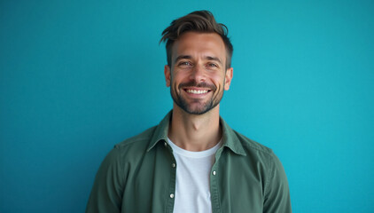 Fototapeta premium portrait of a Dutch businessman will capture a laid-back yet professional vibe, with a focus on natural beauty and clean