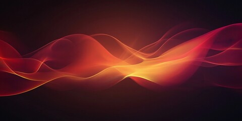 Obraz premium Abstract Red and Orange Energy Waves Dynamic Flowing Light Smooth Motion Background