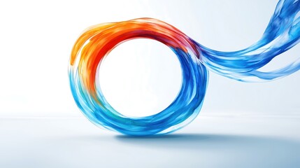 A visually appealing advertisement poster showcasing a circular logo rendered with an artistic watercolor effect, capturing the spirit of artisanal craftsmanship. The logo sits in a clean, spacious