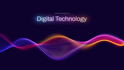 Cyber Big Data Flow Particles Bokeh. Digital Neural Network. Concept of AI Artificial Intelligence Technology Machine Deep Learning. Digital Communication. Science Technology Presentation Vector.
