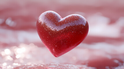 Fototapeta premium Sparkling Heart Shape Love Design