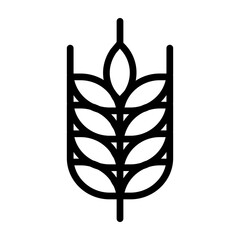 Barley Vector Line Icon Design