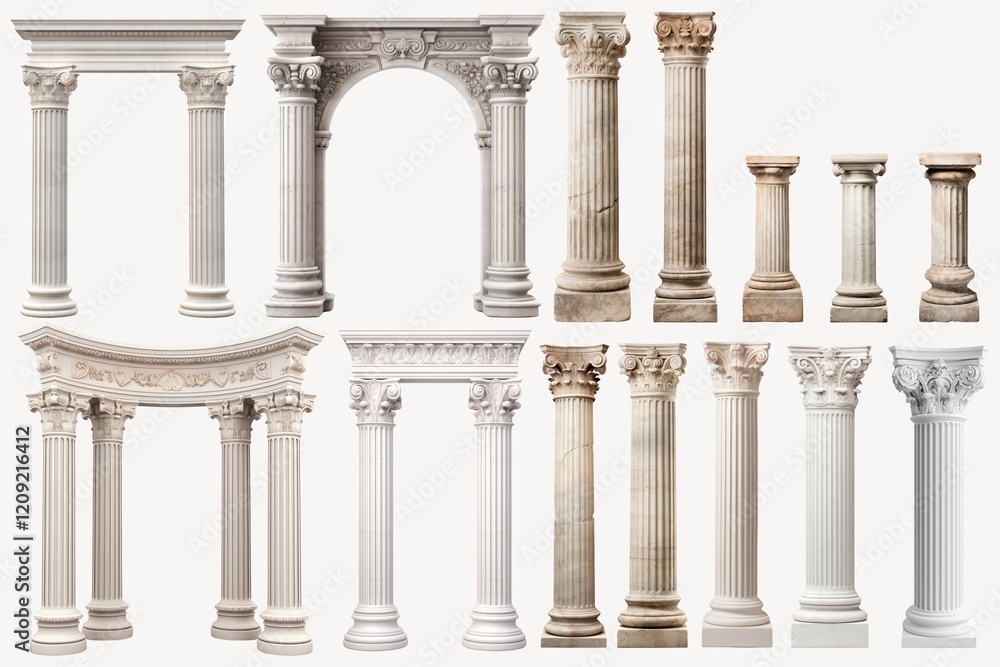 Poster column architecture element set