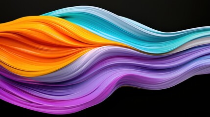 A vibrant abstract composition of swirling lines in various colors.