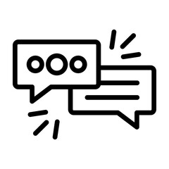 Threaded Conversation Vector Line Icon Design