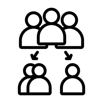 Breakout Room Vector Line Icon Design