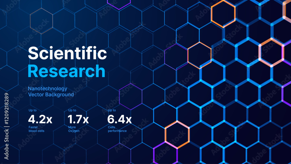 Aufkleber abstract digital blue hexagons pattern business or science research background. medical or tech inno