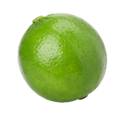 Natural fresh lime isolated, transparent PNG, PNG format, cut out.