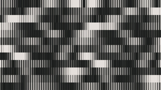 Glitch TV Stripes Screen. Random Width Lines Glitch Overlay Texture. Retro Vintage TV Signal Error Aesthetics. Vaporwave Retrowave Abstract Lines Background. Vector Illustration.