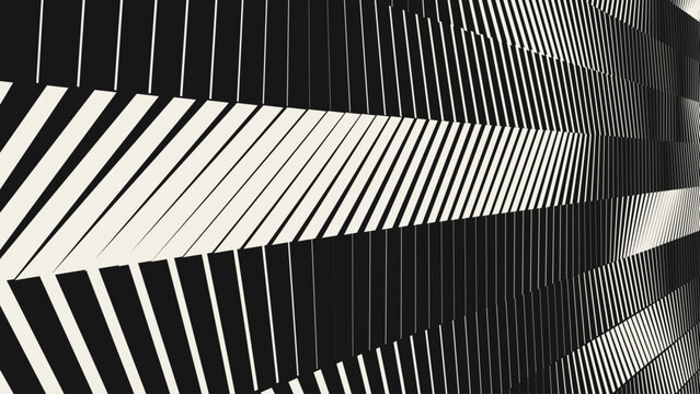 Line Halftone Gradient Effect Pattern. Vertical Lines Background. Black and White Abstract Texture with Parallel Stripes Thick to Thin. Vector Illustration.