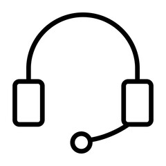 Customer Support Vector Line Icon Design