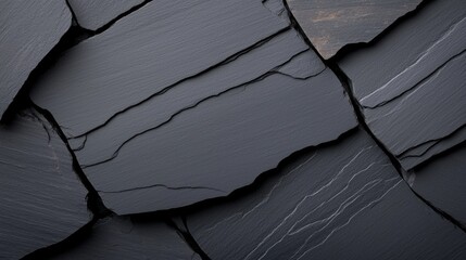 A textured background of dark gray slate with a rough, uneven surface.