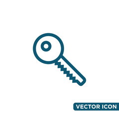 Minimalist Key Icon Design Template 