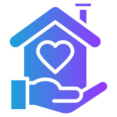 Home Care glyph gradient icon