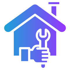 Repair glyph gradient icon