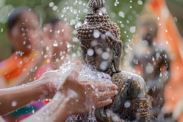 Bathing the Buddha Songkran festival