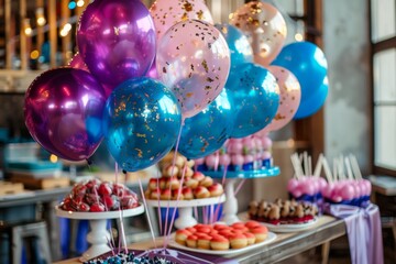 Balloons in birthday party