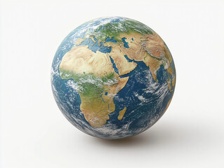 earth globe against clear white background