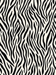 Seamless pattern with detailed zebra print texture